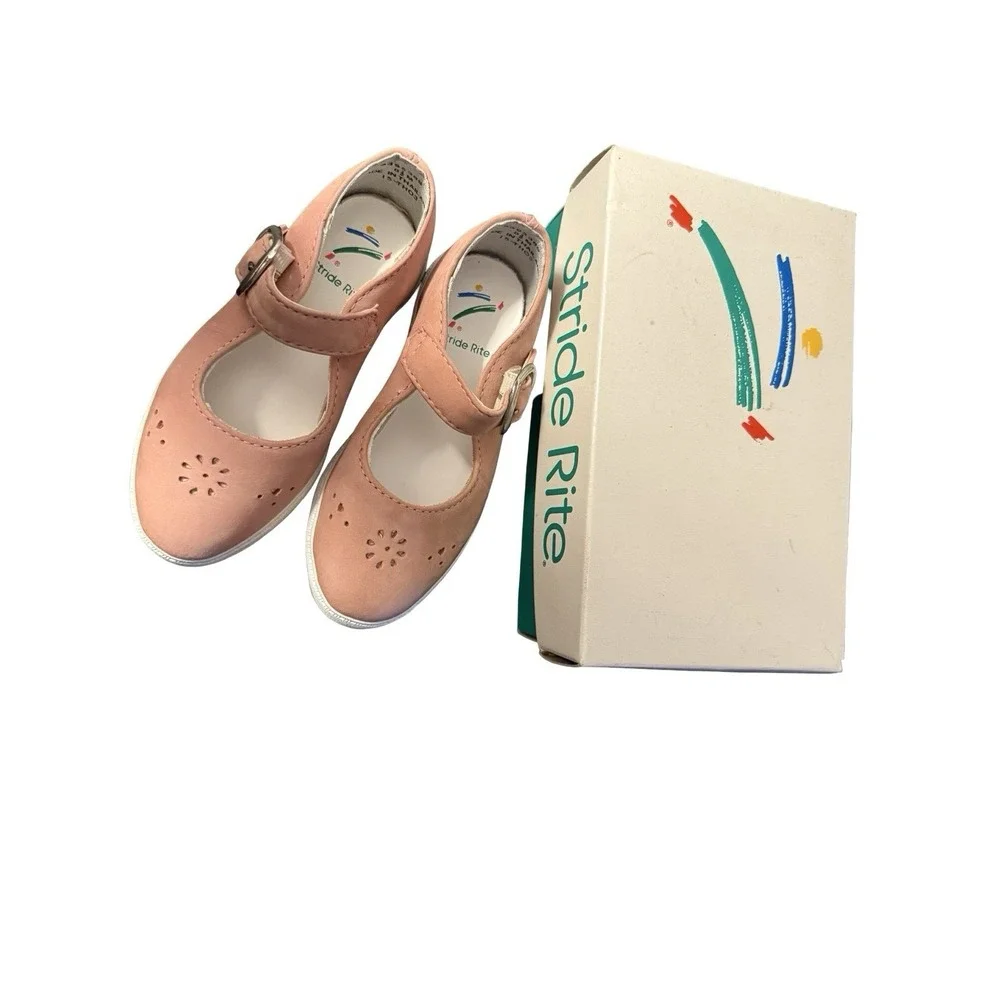 Vintage Stride Rite Cartwheel pink mary‎ janes new in box size 8 1/2 M 90s